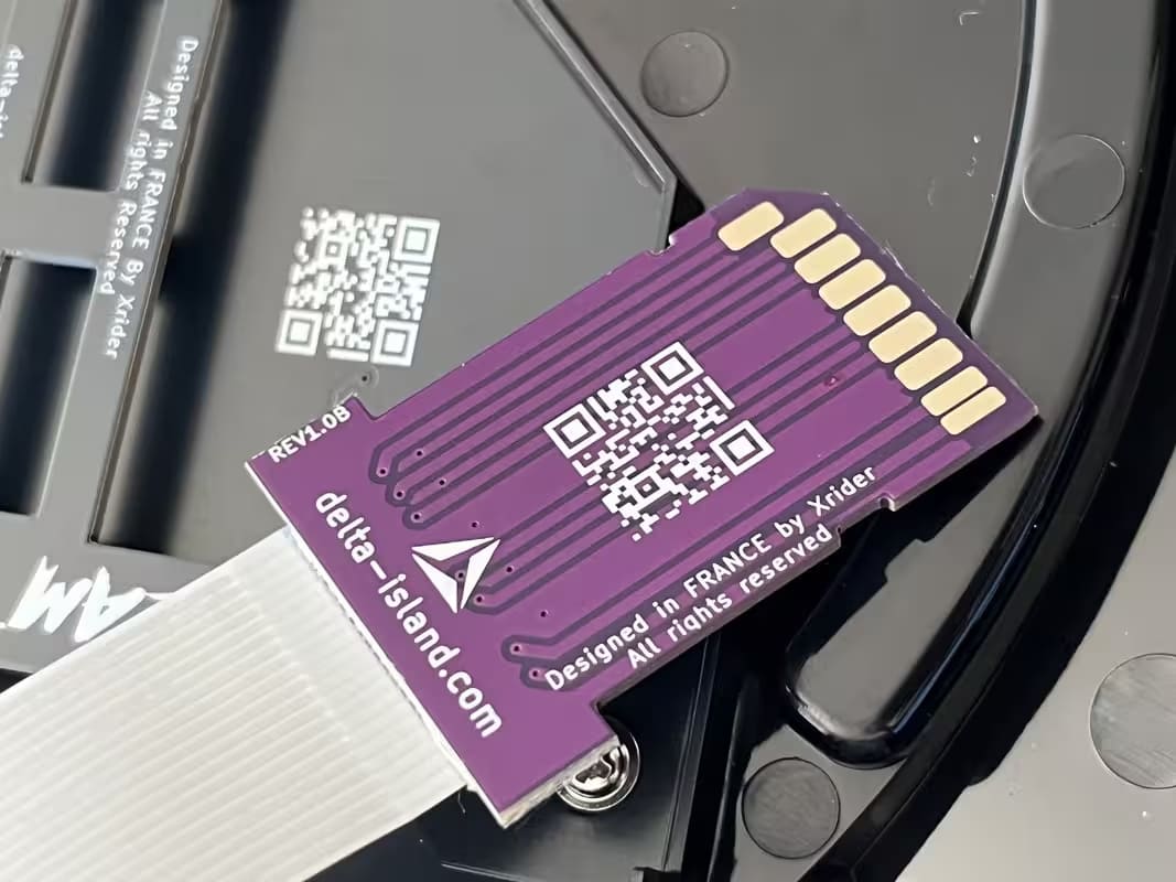 Insertion carte SD – étape 2